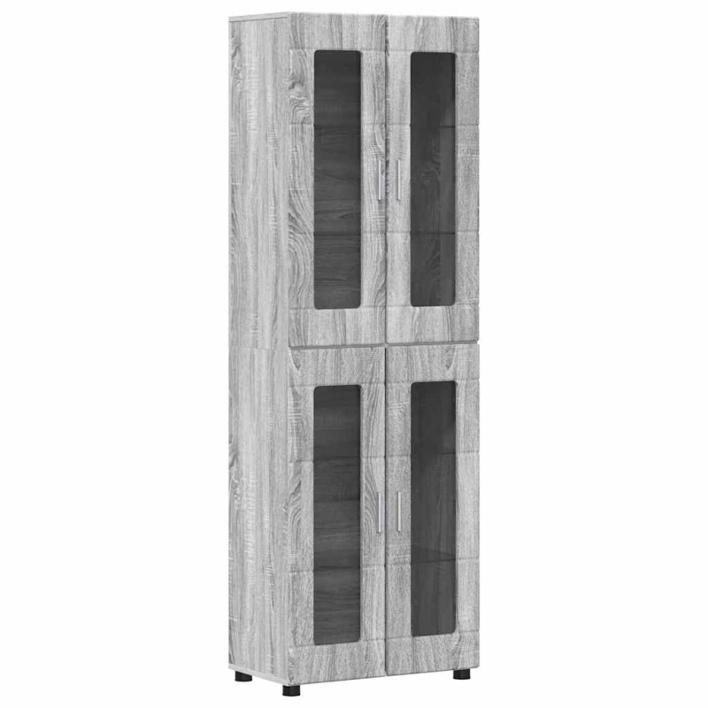 vidaXL Highboard FLORIN 60 x 35 x 182 εκ. Γκρίζο Σονομα