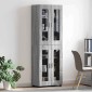 vidaXL Highboard FLORIN 60 x 35 x 182 εκ. Γκρίζο Σονομα