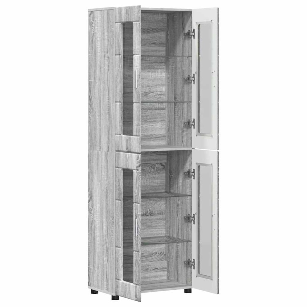 vidaXL Highboard FLORIN 60 x 35 x 182 εκ. Γκρίζο Σονομα