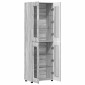vidaXL Highboard FLORIN 60 x 35 x 182 εκ. Γκρίζο Σονομα