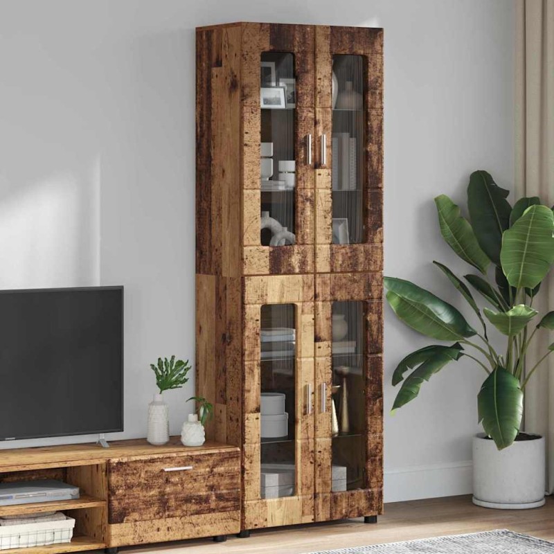 vidaXL Highboard FLORIN 60 x 35 x 182 εκ. Παλιό ξύλο