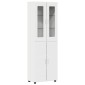 vidaXL Highboard FLORIN 60 x 35 x 182 εκ. Λευκό Επεξεργασμένο Ξύλο