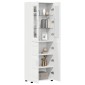 vidaXL Highboard FLORIN 60 x 35 x 182 εκ. Λευκό Επεξεργασμένο Ξύλο