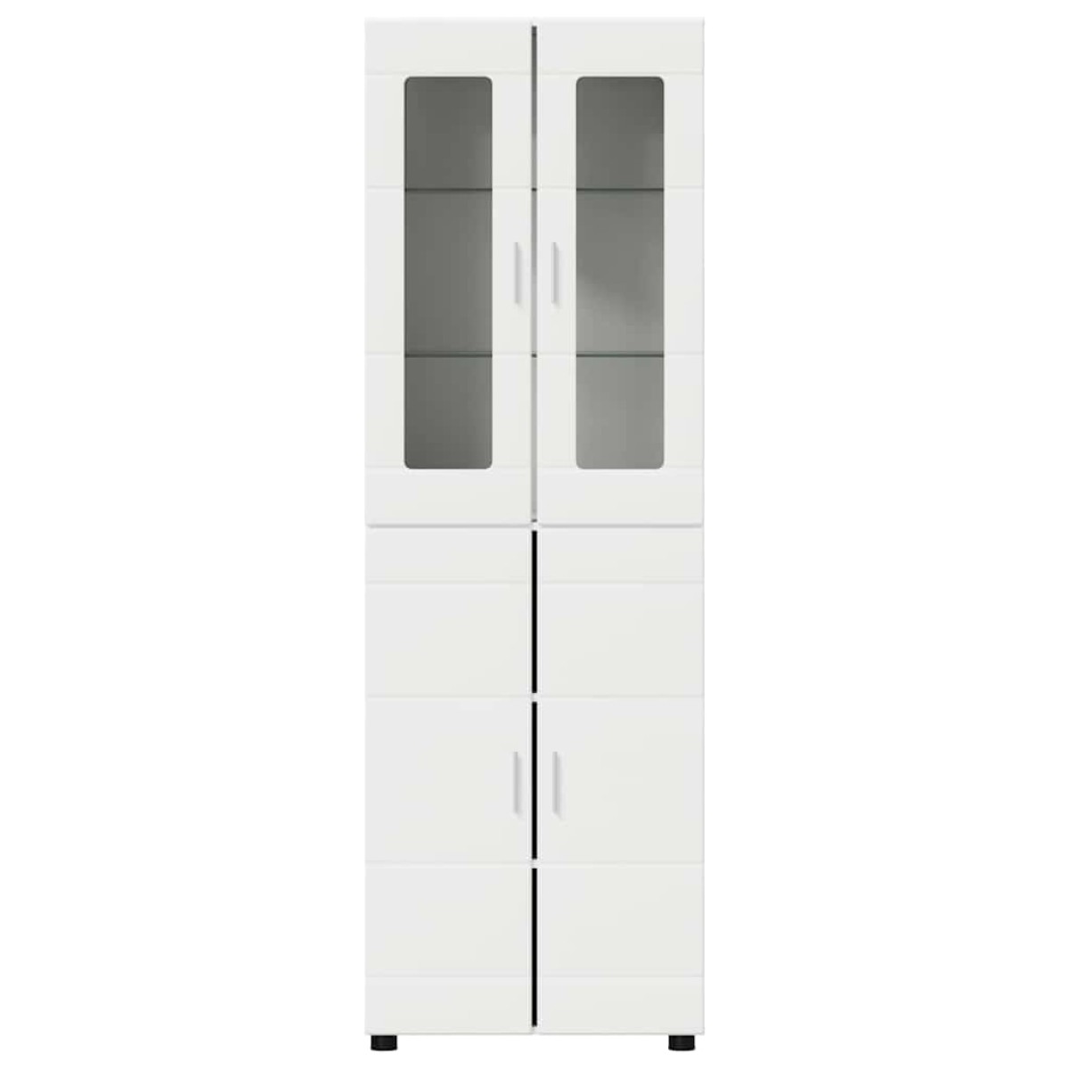 vidaXL Highboard FLORIN 60 x 35 x 182 εκ. Λευκό Επεξεργασμένο Ξύλο