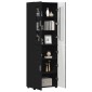 vidaXL Highboard FLORIN 60 x 35 x 182 εκ. Μαύρο Επεξεργασμένο Ξύλο