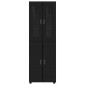 vidaXL Highboard FLORIN 60 x 35 x 182 εκ. Μαύρο Επεξεργασμένο Ξύλο