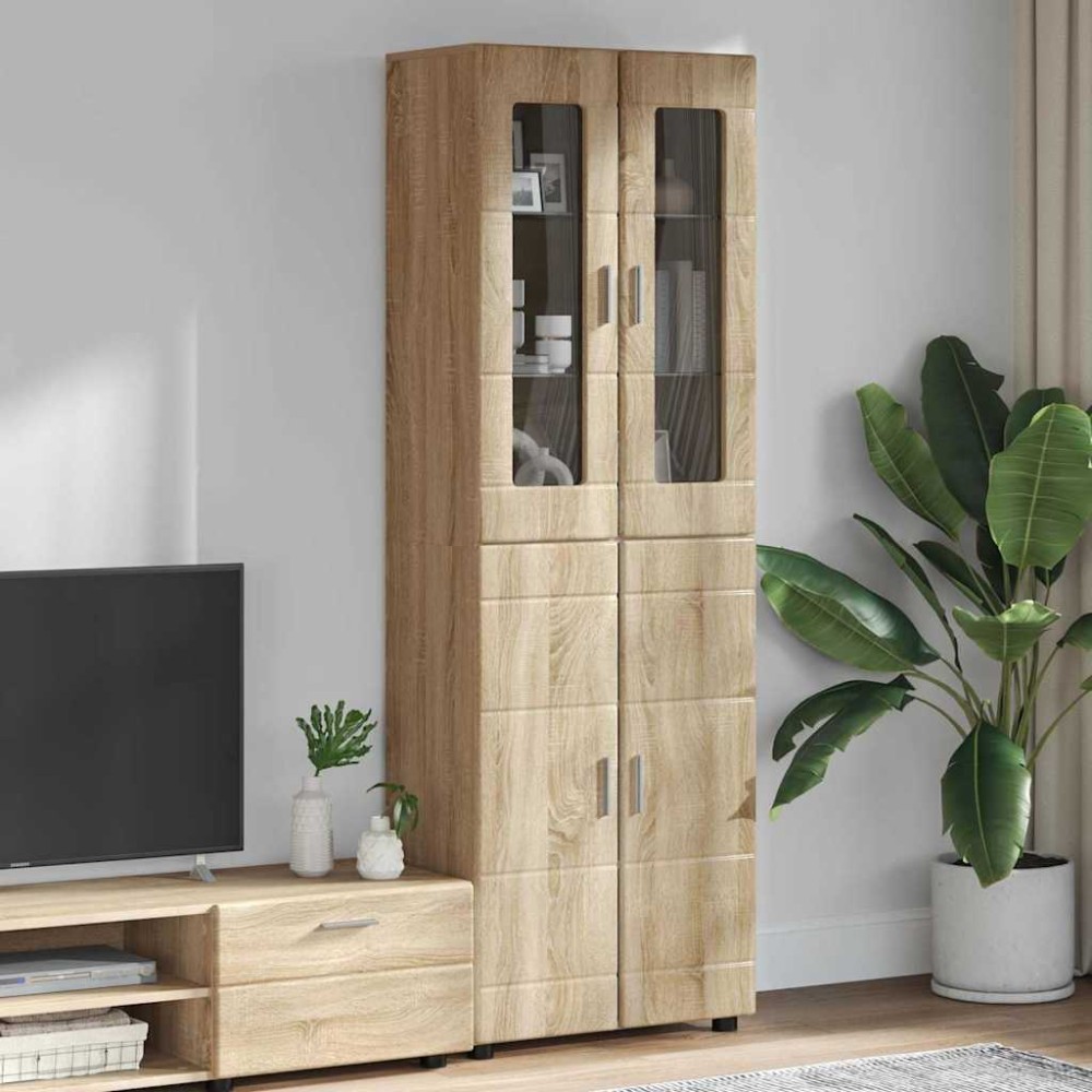 vidaXL Highboard FLORIN 60 x 35 x 182 εκ. Δρύς Sonoma
