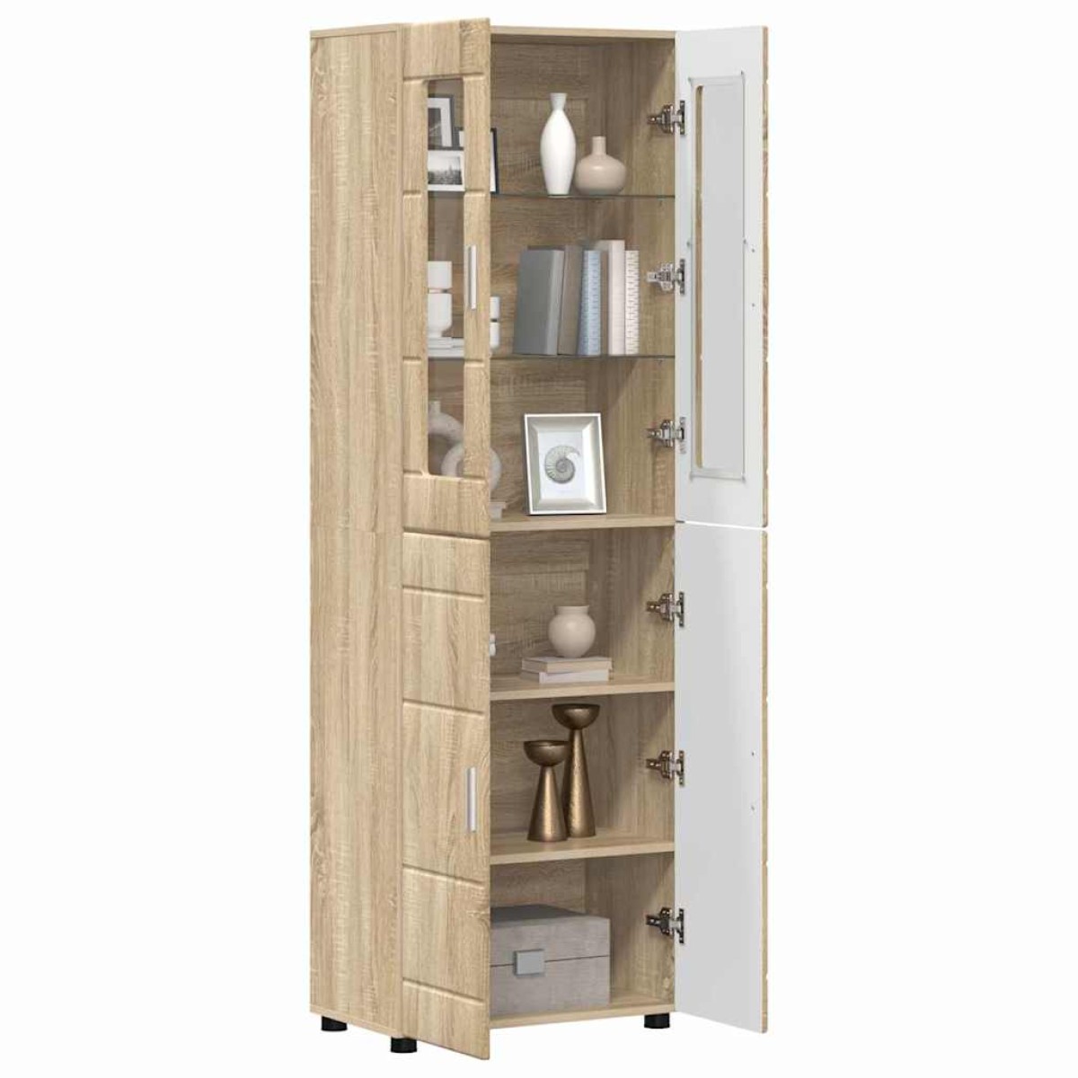 vidaXL Highboard FLORIN 60 x 35 x 182 εκ. Δρύς Sonoma