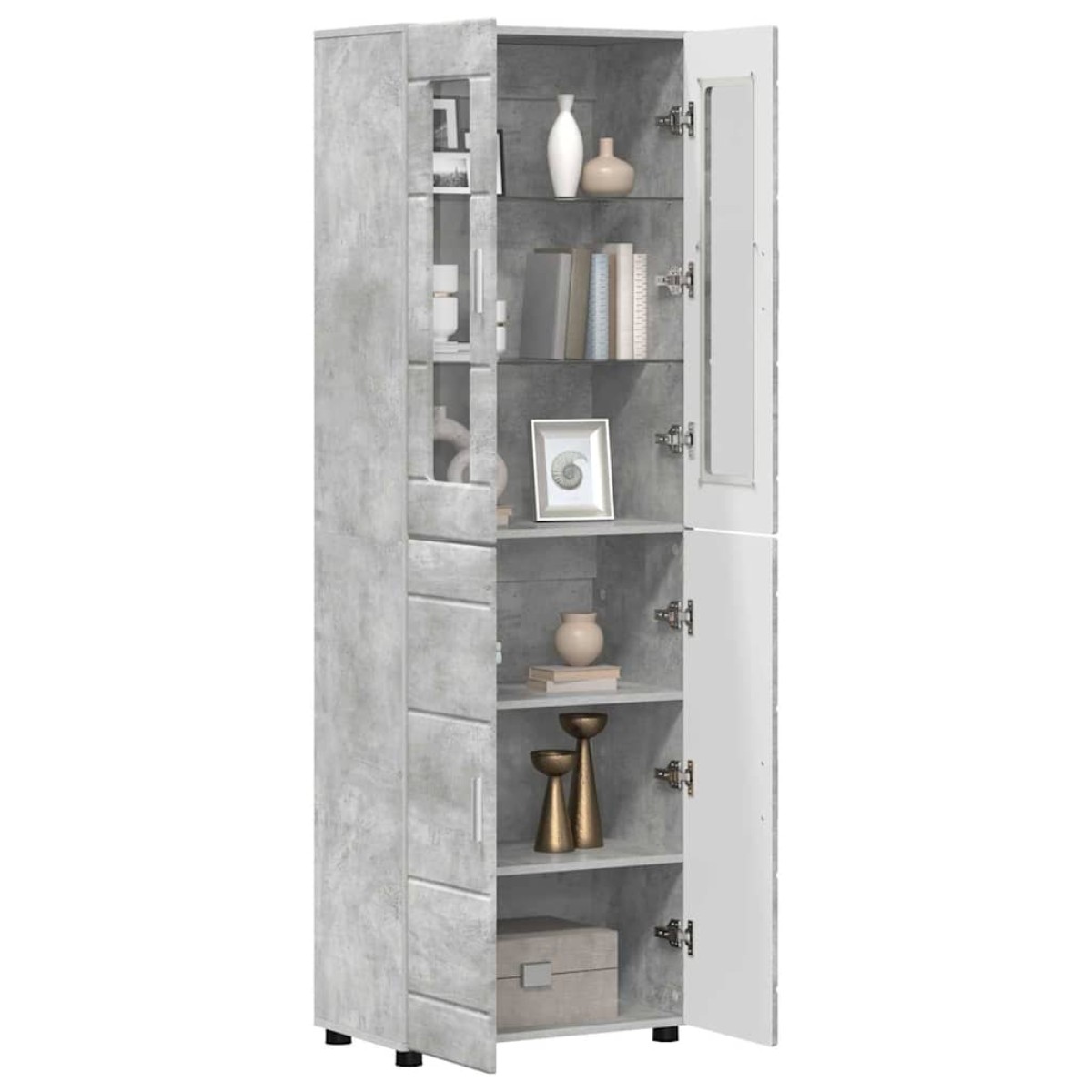 vidaXL Highboard FLORIN 60 x 35 x 182 εκ. Σκυρόδεμα Γκρι