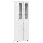 vidaXL Highboard FLORIN 60 x 35 x 182 εκ. Υψηλής γυαλάδας λευκό