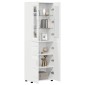 vidaXL Highboard FLORIN 60 x 35 x 182 εκ. Υψηλής γυαλάδας λευκό