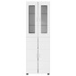 vidaXL Highboard FLORIN 60 x 35 x 182 εκ. Υψηλής γυαλάδας λευκό