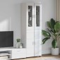 vidaXL Highboard FLORIN 60 x 35 x 182 εκ. Υψηλής γυαλάδας λευκό