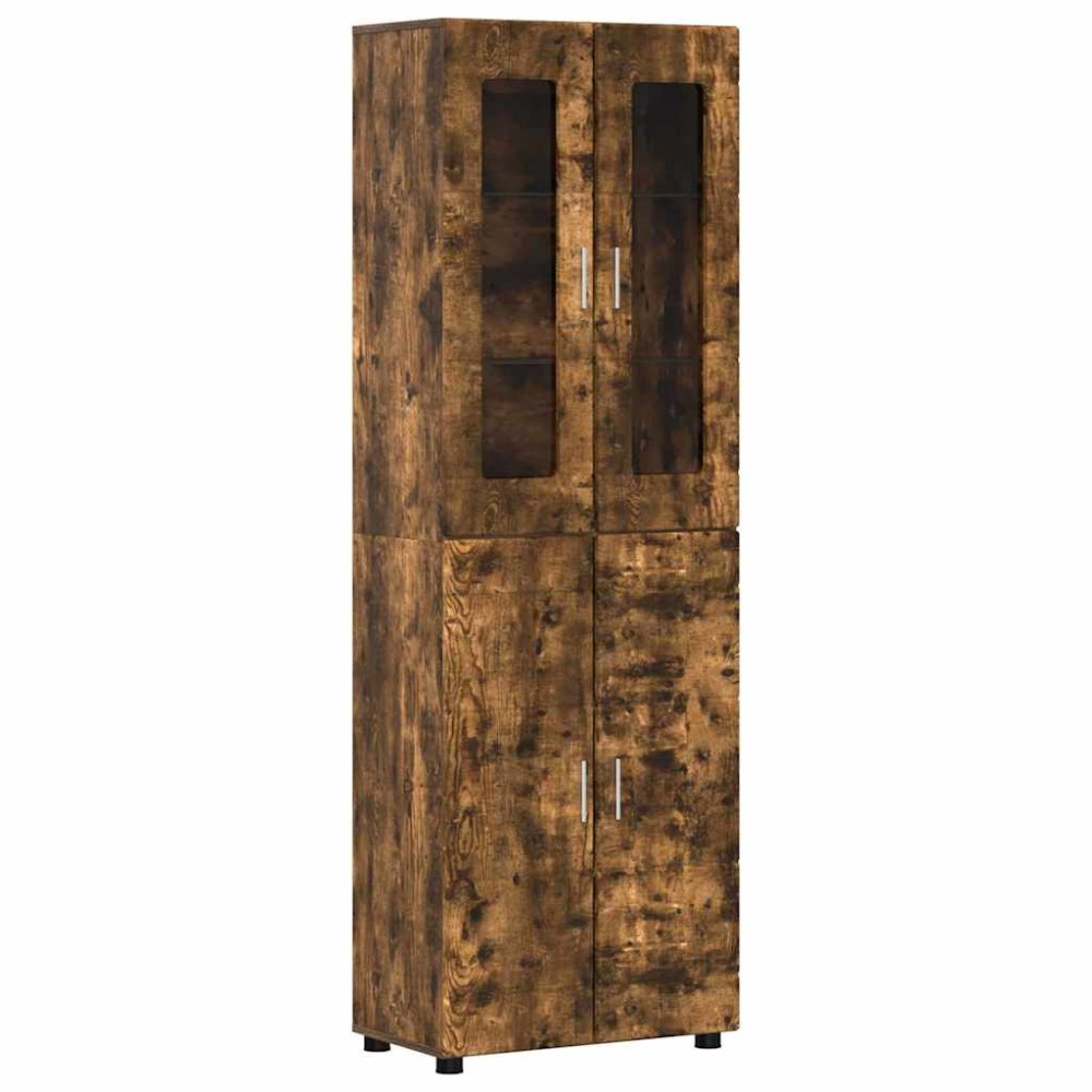vidaXL Highboard FLORIN 60 x 35 x 182 εκ. Καπνιστό Δρύς