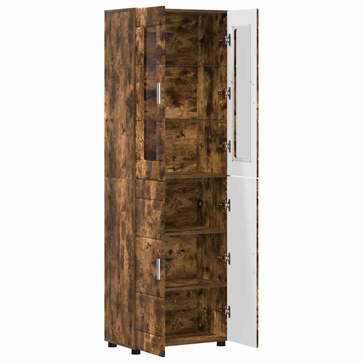 vidaXL Highboard FLORIN 60 x 35 x 182 εκ. Καπνιστό Δρύς