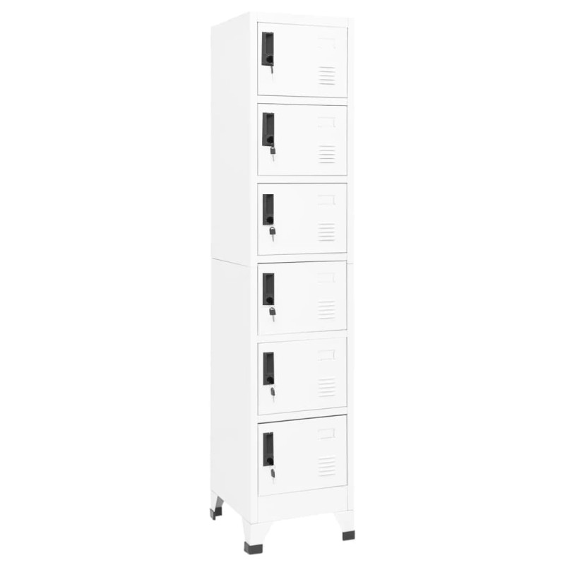 vidaXL Φοριαμός Λευκός 38 x 40 x 180 εκ. Ατσάλινος