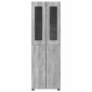 vidaXL Highboard FLORIN 60 x 35 x 182 εκ. Γκρίζο Σονομα