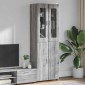 vidaXL Highboard FLORIN 60 x 35 x 182 εκ. Γκρίζο Σονομα