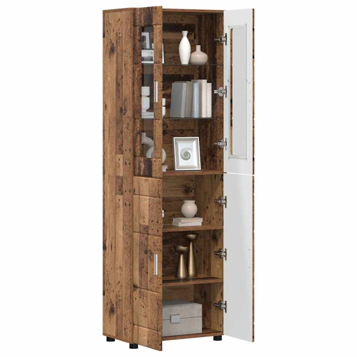 vidaXL Highboard FLORIN 60 x 35 x 182 εκ. Παλιό ξύλο