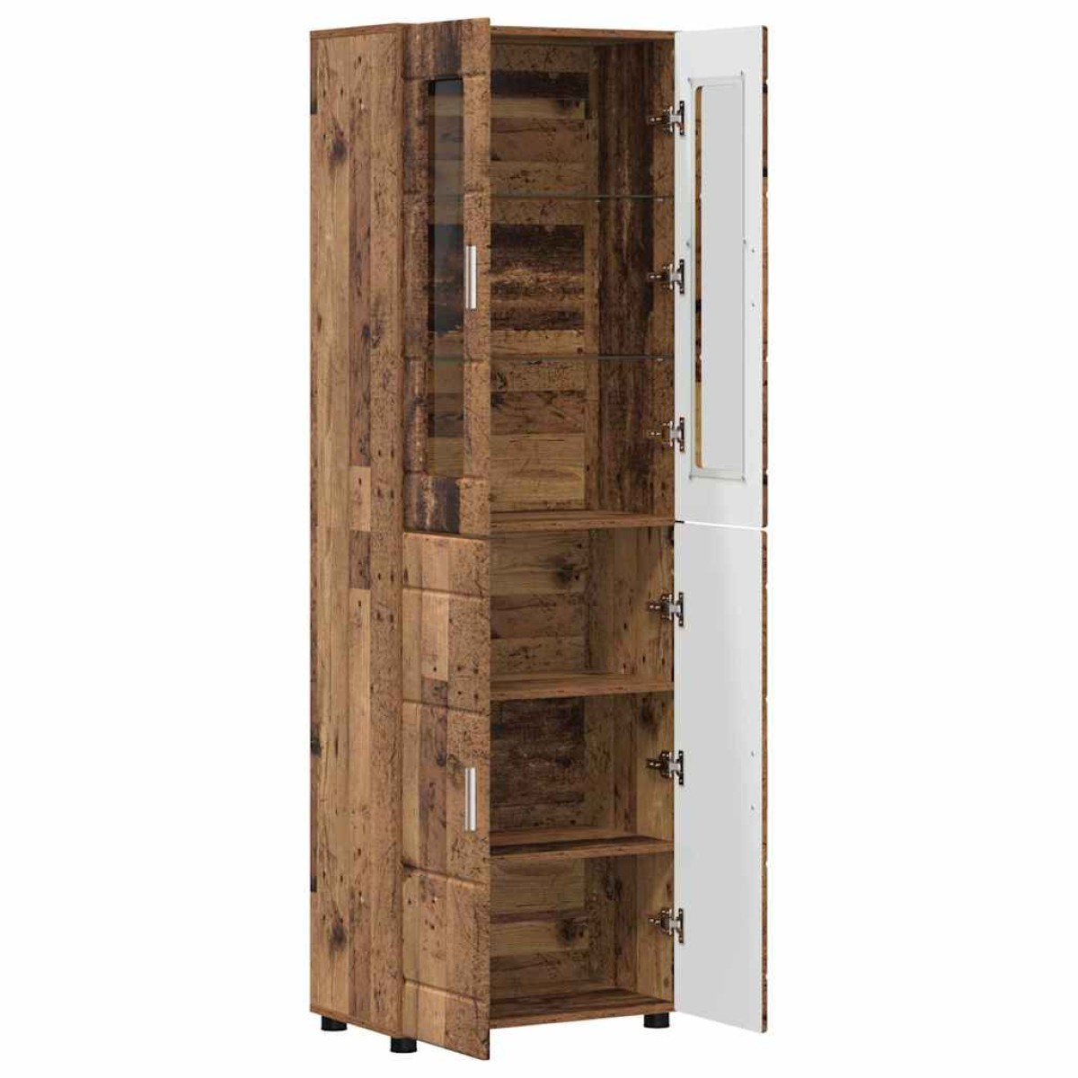 vidaXL Highboard FLORIN 60 x 35 x 182 εκ. Παλιό ξύλο