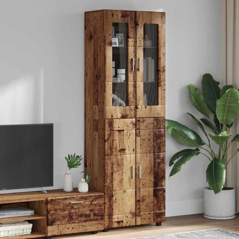 vidaXL Highboard FLORIN 60 x 35 x 182 εκ. Παλιό ξύλο