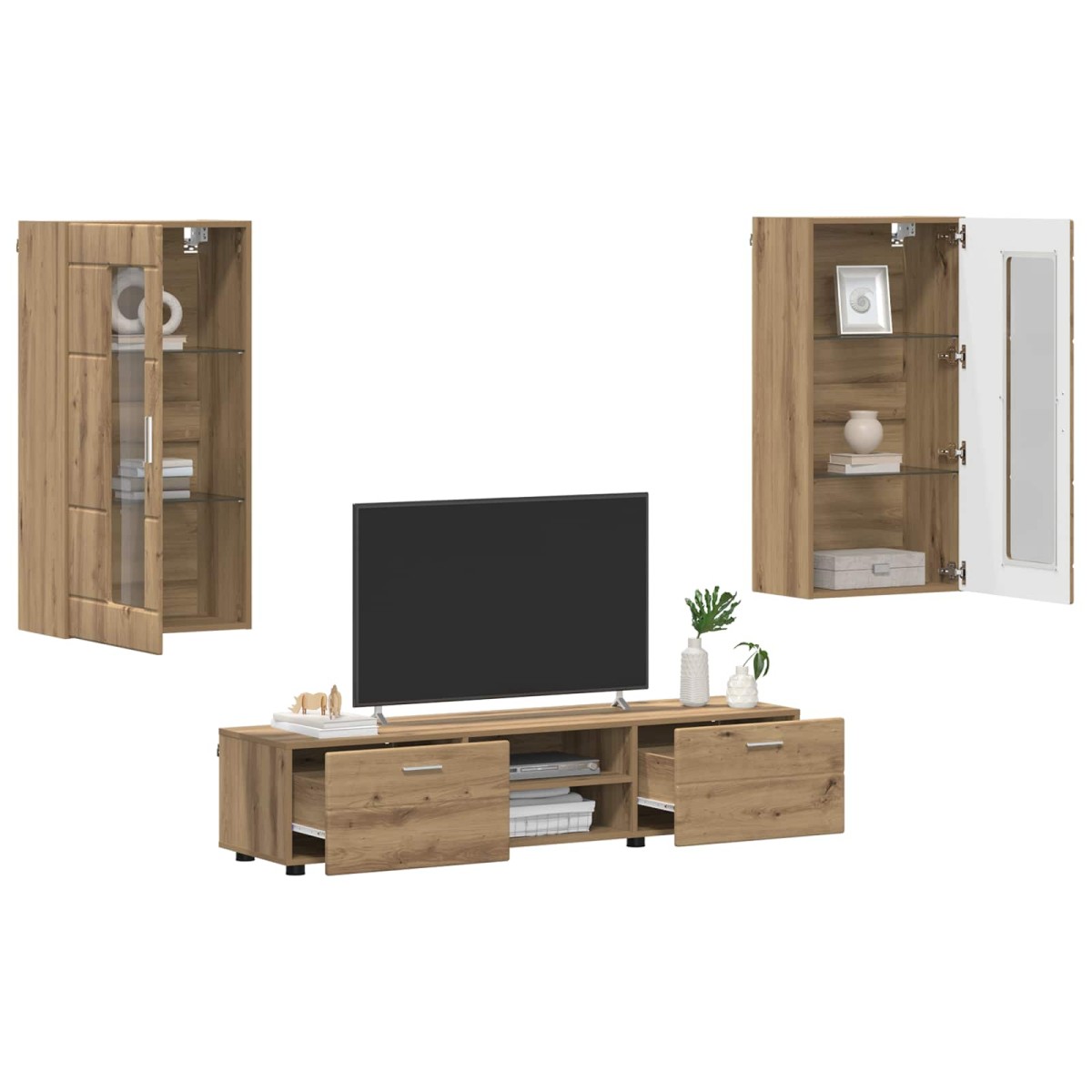vidaXL Σετ επίπλου τηλεόρασης FLORIN 3 τμχ. Artisan Oak