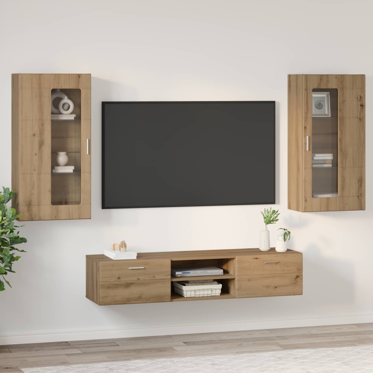 vidaXL Σετ επίπλου τηλεόρασης FLORIN 3 τμχ. Artisan Oak