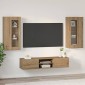 vidaXL Σετ επίπλου τηλεόρασης FLORIN 3 τμχ. Artisan Oak