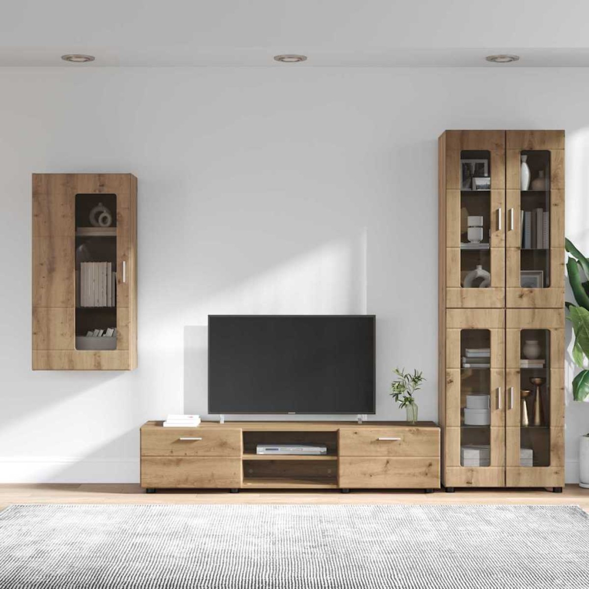 vidaXL Σετ επίπλου τηλεόρασης FLORIN 3 τμχ. Artisan Oak