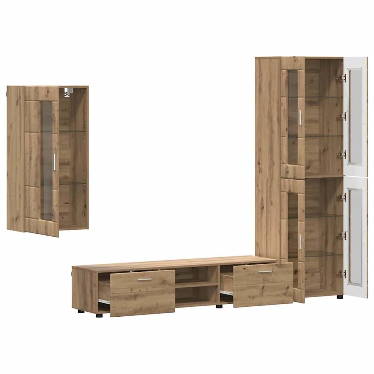 vidaXL Σετ επίπλου τηλεόρασης FLORIN 3 τμχ. Artisan Oak
