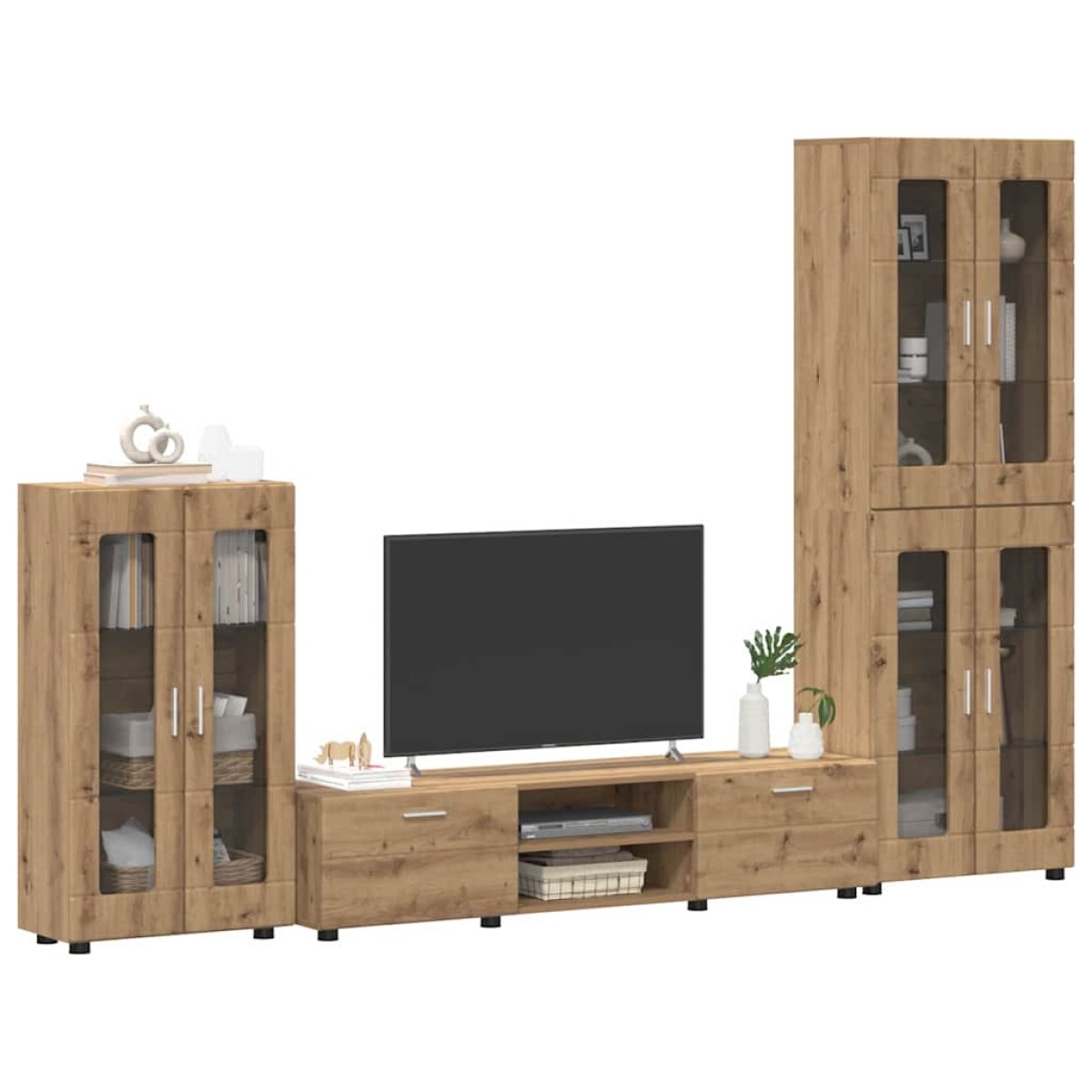 vidaXL Σετ επίπλου τηλεόρασης FLORIN 3 τμχ. Artisan Oak