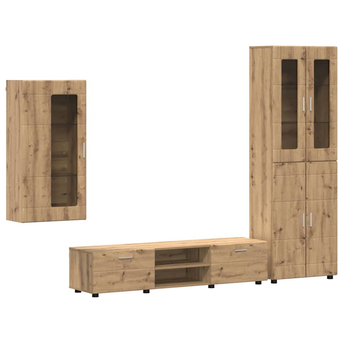 vidaXL Σετ επίπλου τηλεόρασης FLORIN 3 τμχ. Artisan Oak
