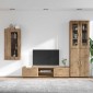 vidaXL Σετ επίπλου τηλεόρασης FLORIN 3 τμχ. Artisan Oak