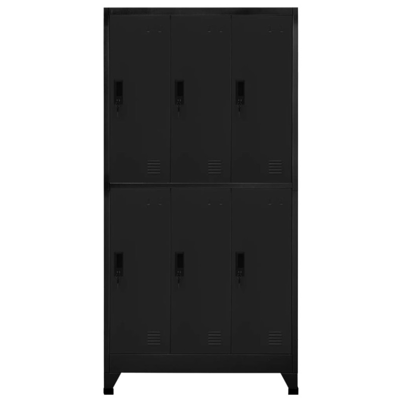 vidaXL Φοριαμός Μαύρος 90 x 45 x 180 εκ. Ατσάλινος