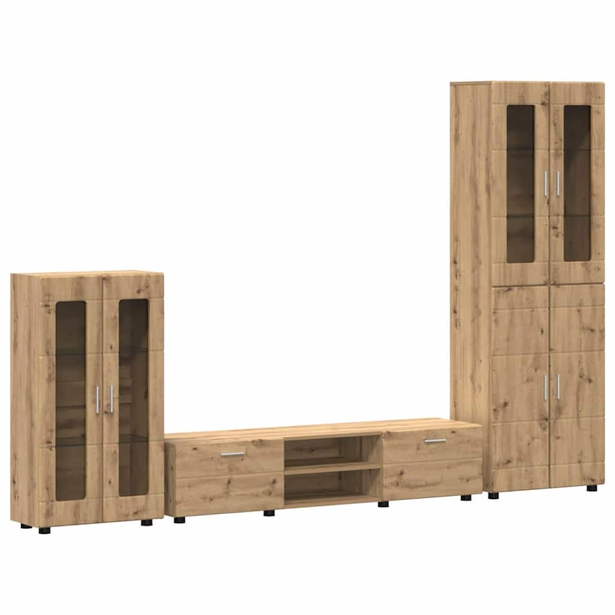 vidaXL Σετ επίπλου τηλεόρασης FLORIN 3 τμχ. Artisan Oak