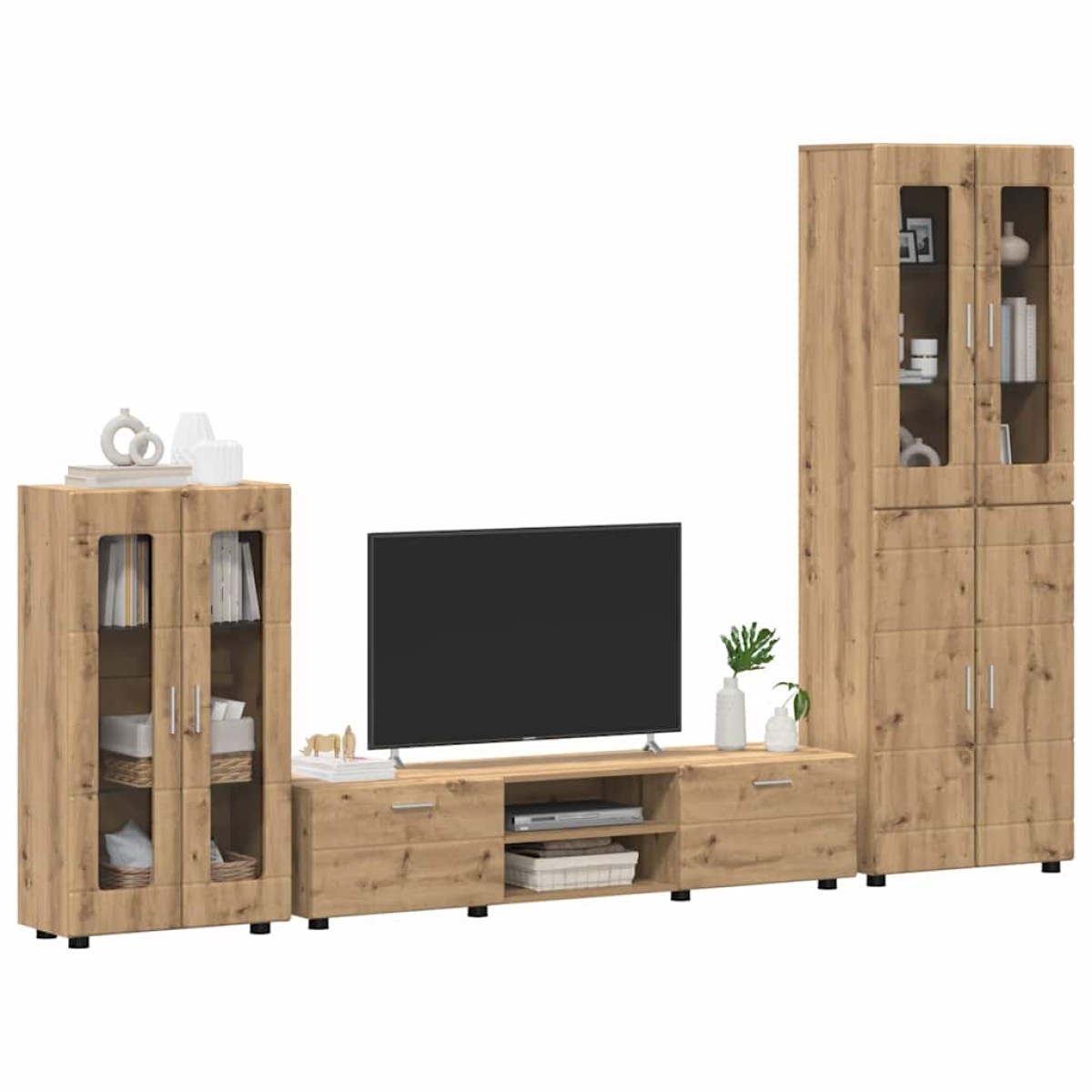 vidaXL Σετ επίπλου τηλεόρασης FLORIN 3 τμχ. Artisan Oak
