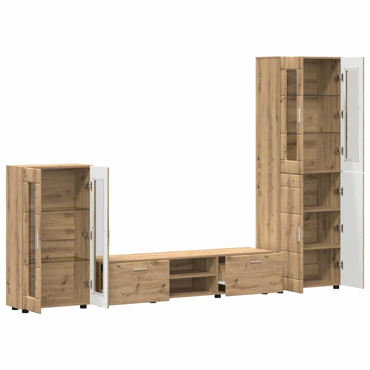 vidaXL Σετ επίπλου τηλεόρασης FLORIN 3 τμχ. Artisan Oak