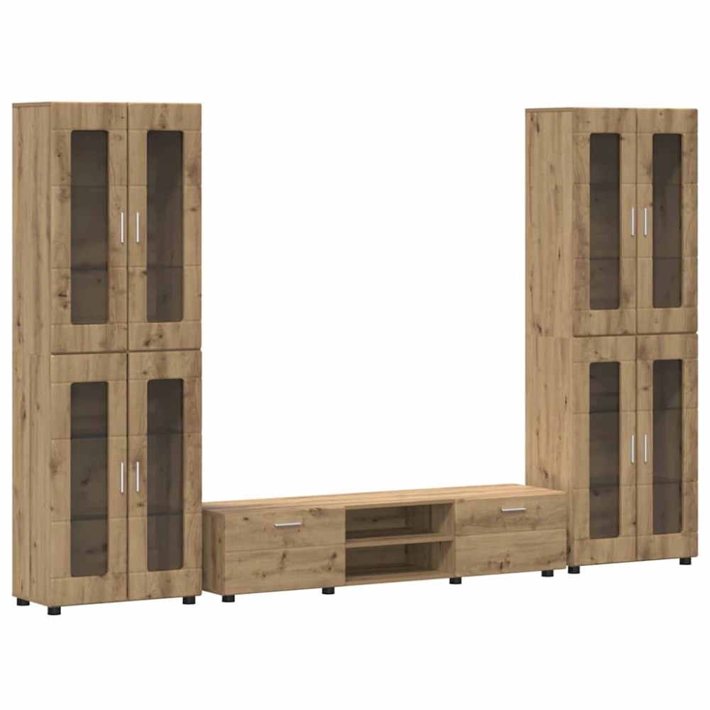 vidaXL Σετ επίπλου τηλεόρασης FLORIN 3 τμχ. Artisan Oak