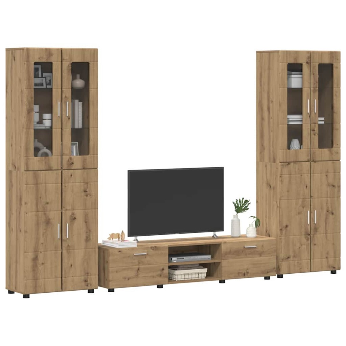 vidaXL Σετ επίπλου τηλεόρασης FLORIN 3 τμχ. Artisan Oak