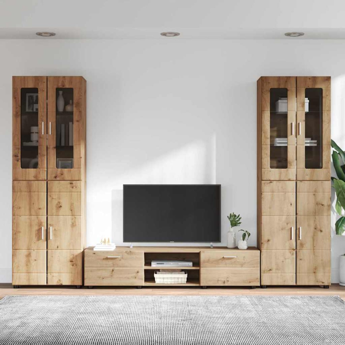 vidaXL Σετ επίπλου τηλεόρασης FLORIN 3 τμχ. Artisan Oak