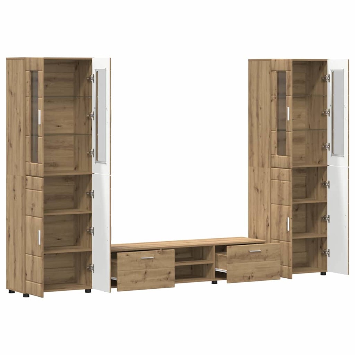 vidaXL Σετ επίπλου τηλεόρασης FLORIN 3 τμχ. Artisan Oak