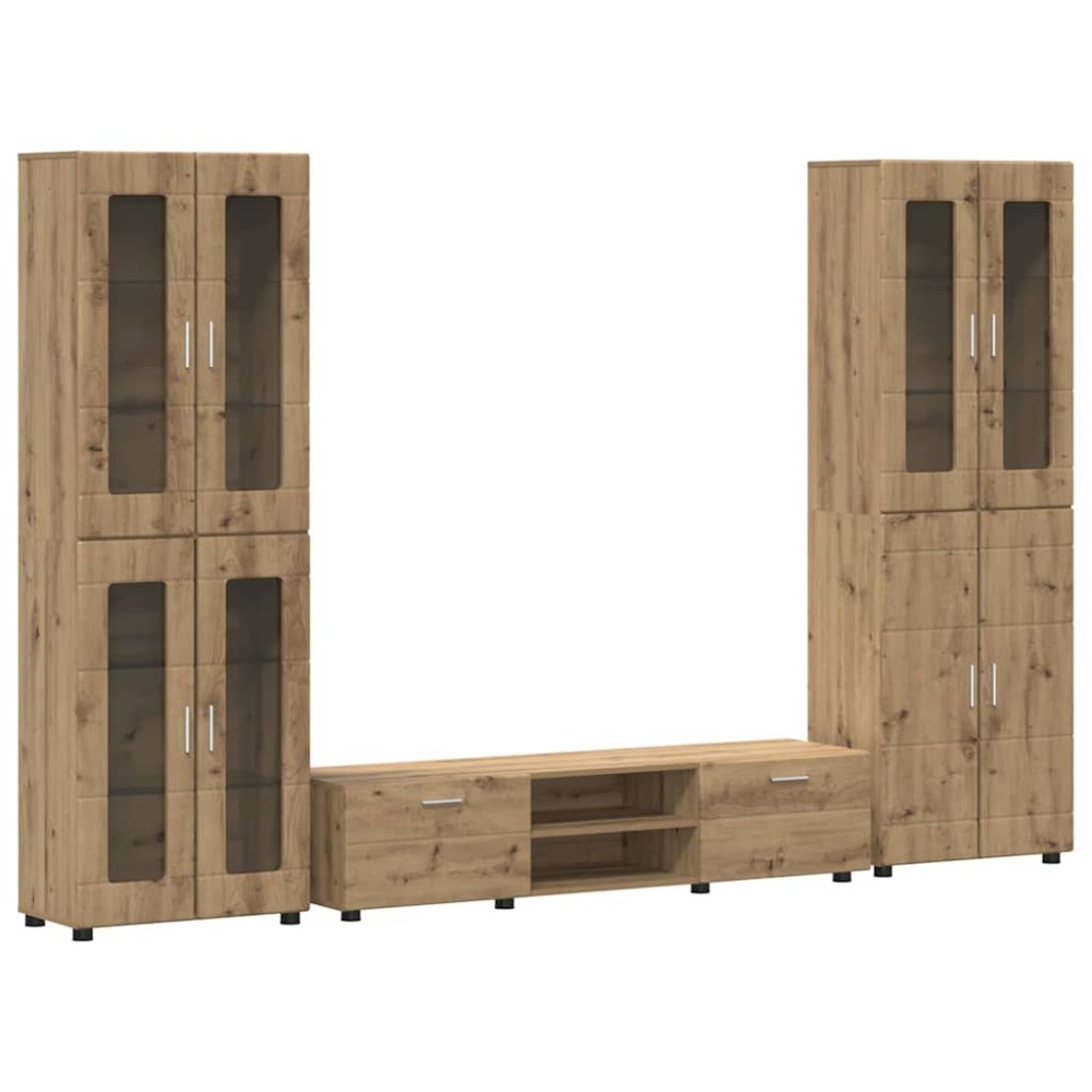 vidaXL Σετ επίπλου τηλεόρασης FLORIN 3 τμχ. Artisan Oak