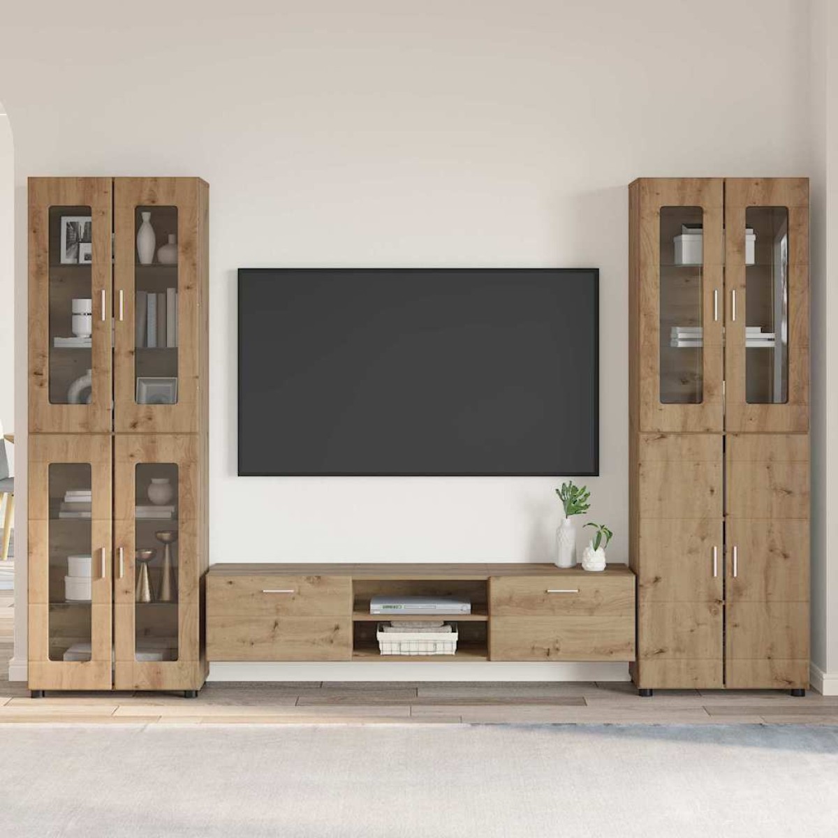 vidaXL Σετ επίπλου τηλεόρασης FLORIN 3 τμχ. Artisan Oak