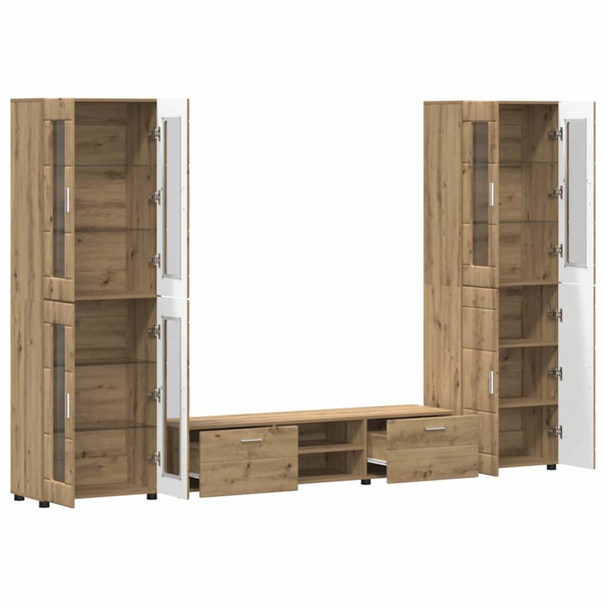 vidaXL Σετ επίπλου τηλεόρασης FLORIN 3 τμχ. Artisan Oak