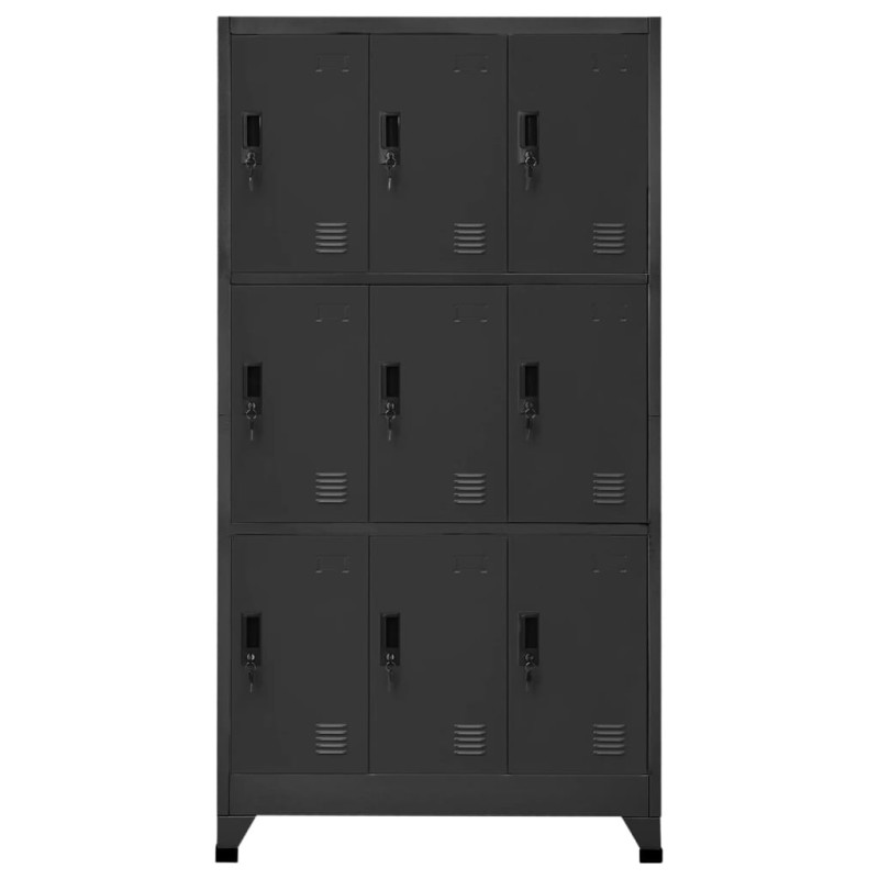 vidaXL Φοριαμός Ανθρακί 90 x 45 x 180 εκ. από Ατσάλι