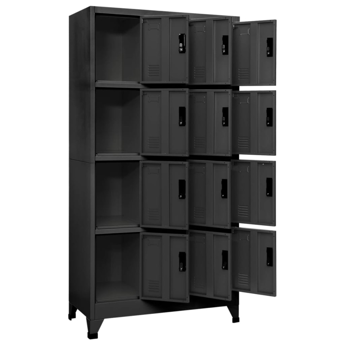 vidaXL Φοριαμός Ανθρακί 90 x 45 x 180 εκ. Ατσάλινος
