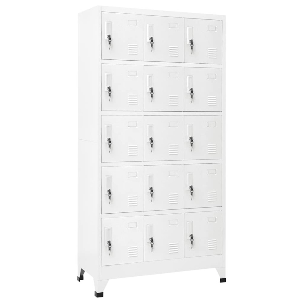 vidaXL Φοριαμός Ανοιχτό Γκρι 90 x 40 x 180 εκ. Ατσάλινος
