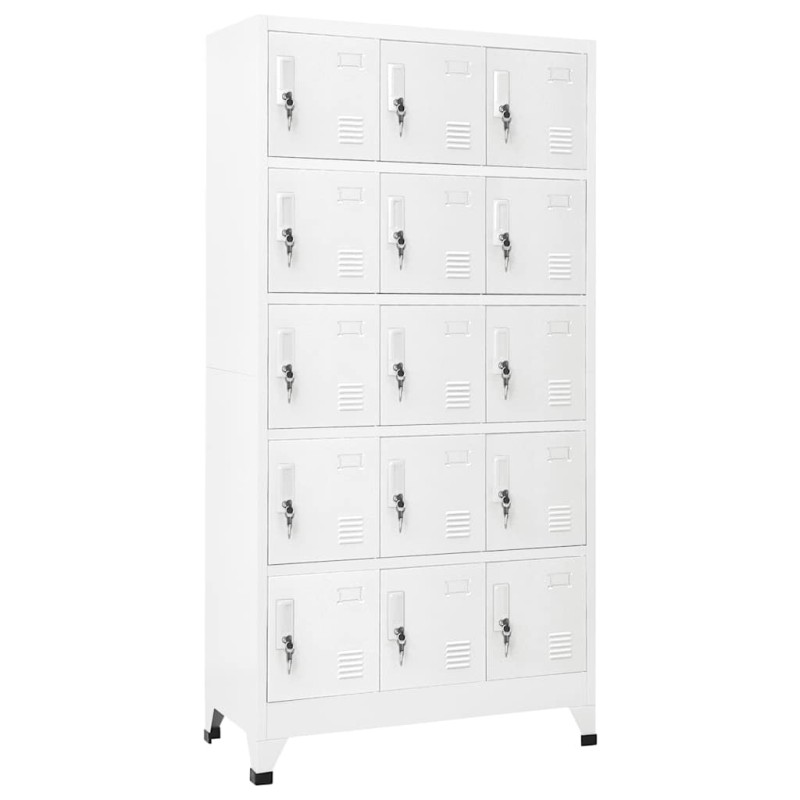 vidaXL Φοριαμός Ανοιχτό Γκρι 90 x 40 x 180 εκ. Ατσάλινος