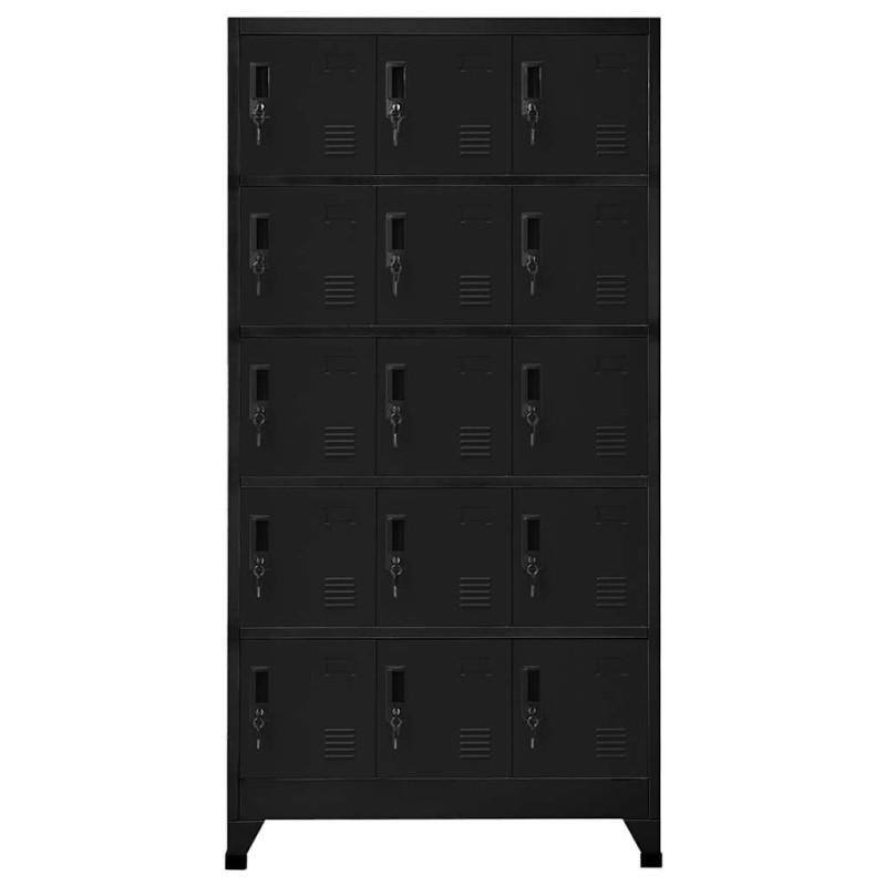 vidaXL Φοριαμός Μαύρος 90 x 40 x 180 εκ. Ατσάλινος