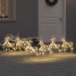 vidaXL LED Ελάφια 6 τμχ. Χρυσό 44 x 18 x 65,5 εκ PET 180 LED